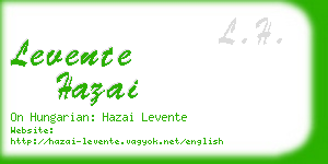 levente hazai business card